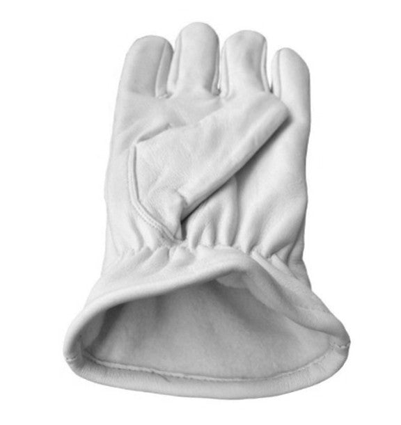 Elks of the World Gloves - White Leather Buck and Doe - Bricks Masons