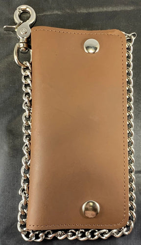 Widows Sons Wallet - Long Brown With Chain