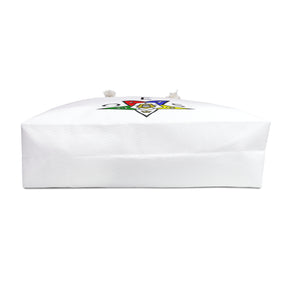 OES Travel Bag - White Spun Polyester With Colorful Star - Bricks Masons