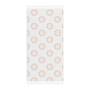 Heroines of Jericho Towel - White Polyester With Knotted Tassels Beach Cloth - Bricks Masons