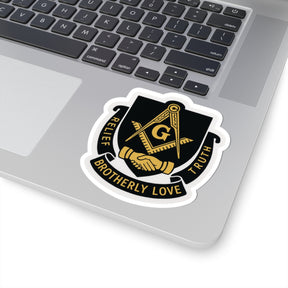 Master Mason Blue Lodge Sticker Decal - Relief Brotherly Love Truth - Bricks Masons