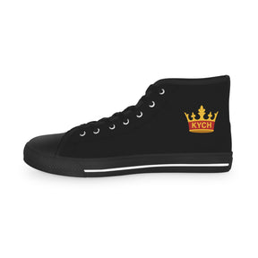 KYCH Sneaker - High Top Black & White Golden Emblem - Bricks Masons