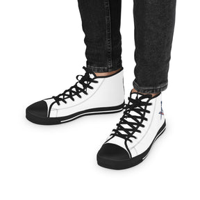 Master Mason Blue Lodge Sneaker - High Top Black & White Sole with USA FLAG S&C G - Bricks Masons