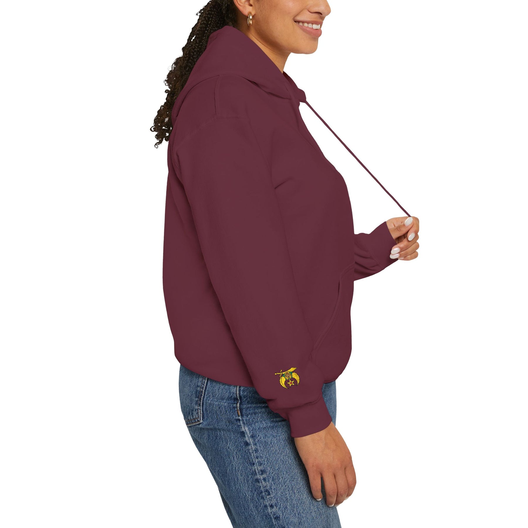 Daughters of Sphinx Hoodie - Soft Cotton Poly Blend Embroidered Front Design - Bricks Masons