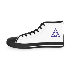 LOCOP Sneaker - High Top Black & White Purple Emblem - Bricks Masons