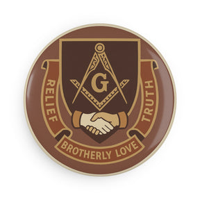 Master Mason Blue Lodge Magnet - Decorative Refrigerator - Bricks Masons