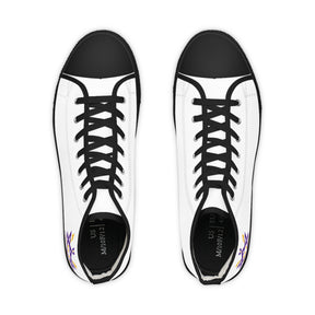 Order of the Secret Monitor Sneaker - High Top Black & White Gold & Purple Emblem - Bricks Masons