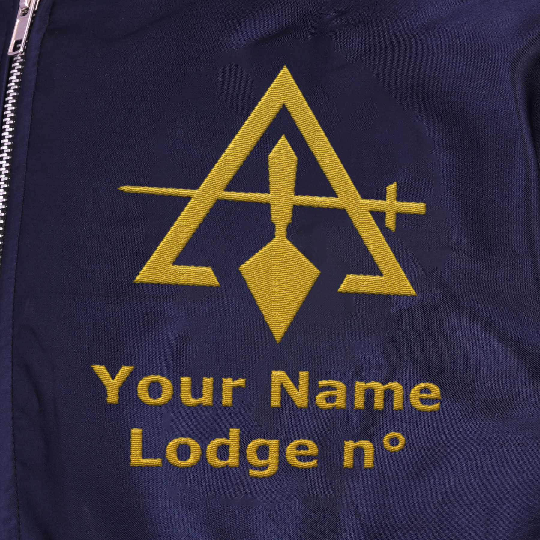 Council Jacket - Blue Color With Gold Embroidery - Bricks Masons