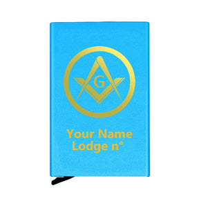 Master Mason Blue Lodge Credit Card Holder - Various Colors - Bricks Masons