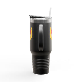 GROTTO Ringneck Tumbler - Black Stainless Steel & Insulated 40oz - Bricks Masons