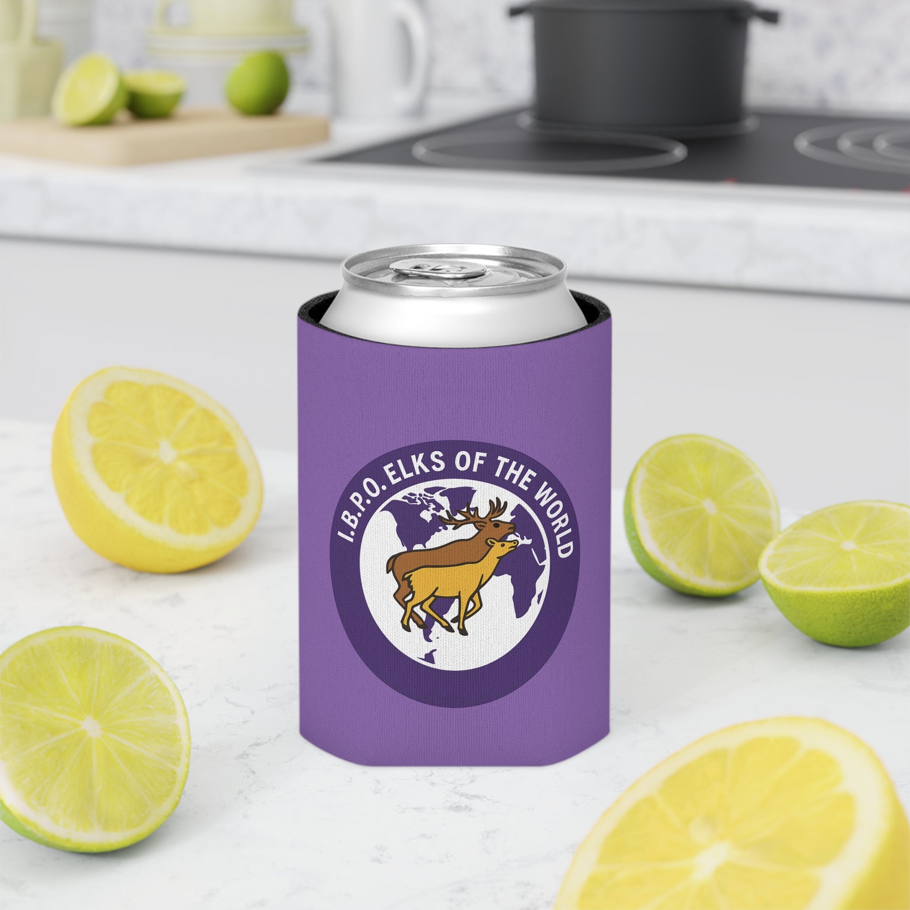Elks of the World Can Cooler - IBPO Purple - Bricks Masons