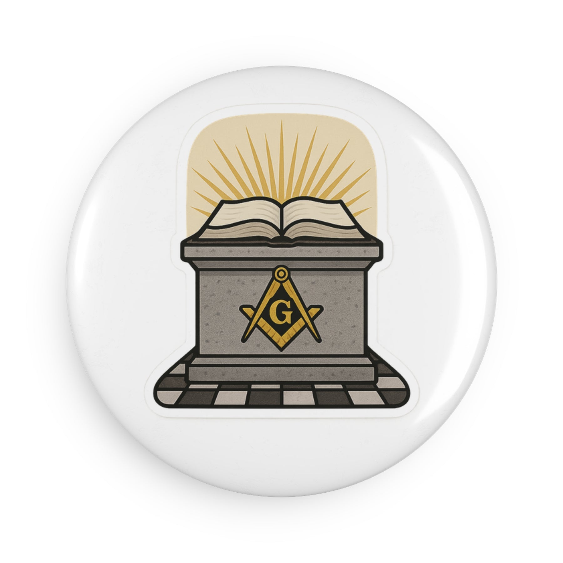 Master Mason Blue Lodge Magnet - Decorative Refrigerator - Bricks Masons