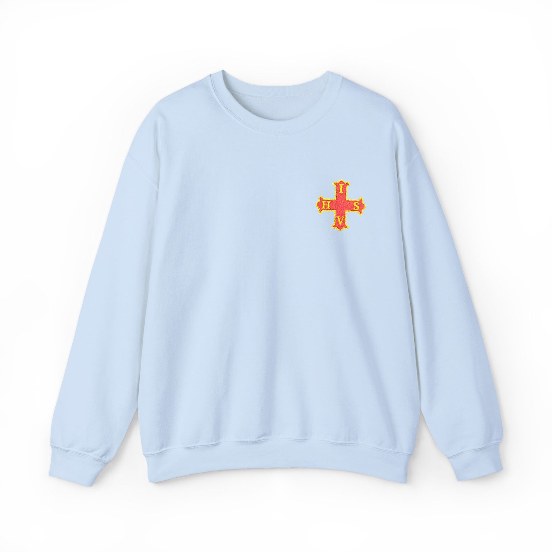 Red Cross of Constantine Sweatshirt - Left Chest Cross Embroidery - Bricks Masons