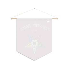 OES Pennant - Pink & Colorful Star With Personalization - Bricks Masons