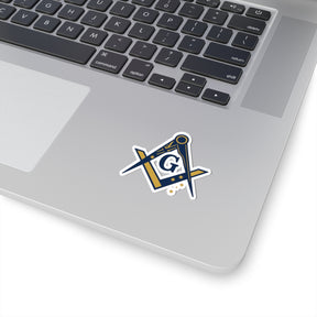 Master Mason Blue Lodge Australia Jurisdiction Sticker Decal - Kiss-Cut Mason Square & Compass G - Bricks Masons