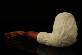 Master Mason Blue Lodge Meerschaum Pipe - Handcrafted With Fitted Case - Bricks Masons