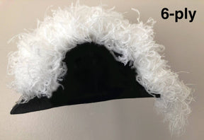 Past Grand Commander Knights Templar Commandery Chapeau - All White Plumes