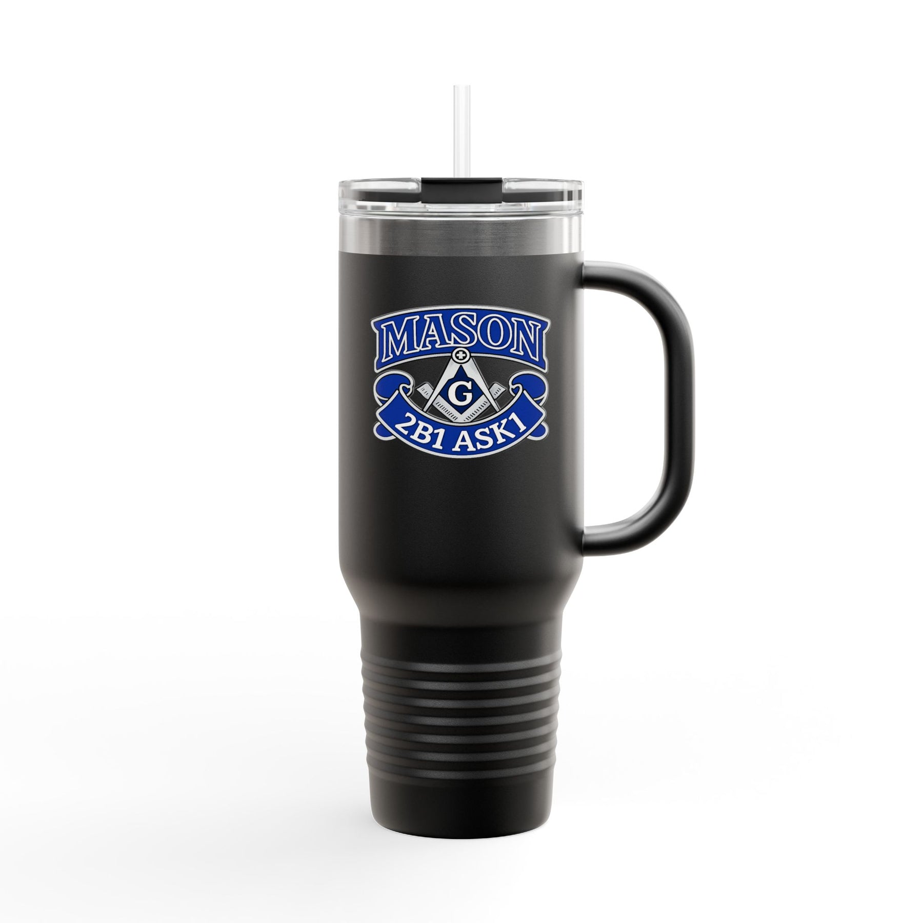 Master Mason Blue Lodge Ringneck Tumbler - 2B1 ASK1 mit Winkelmaß und Zirkel G