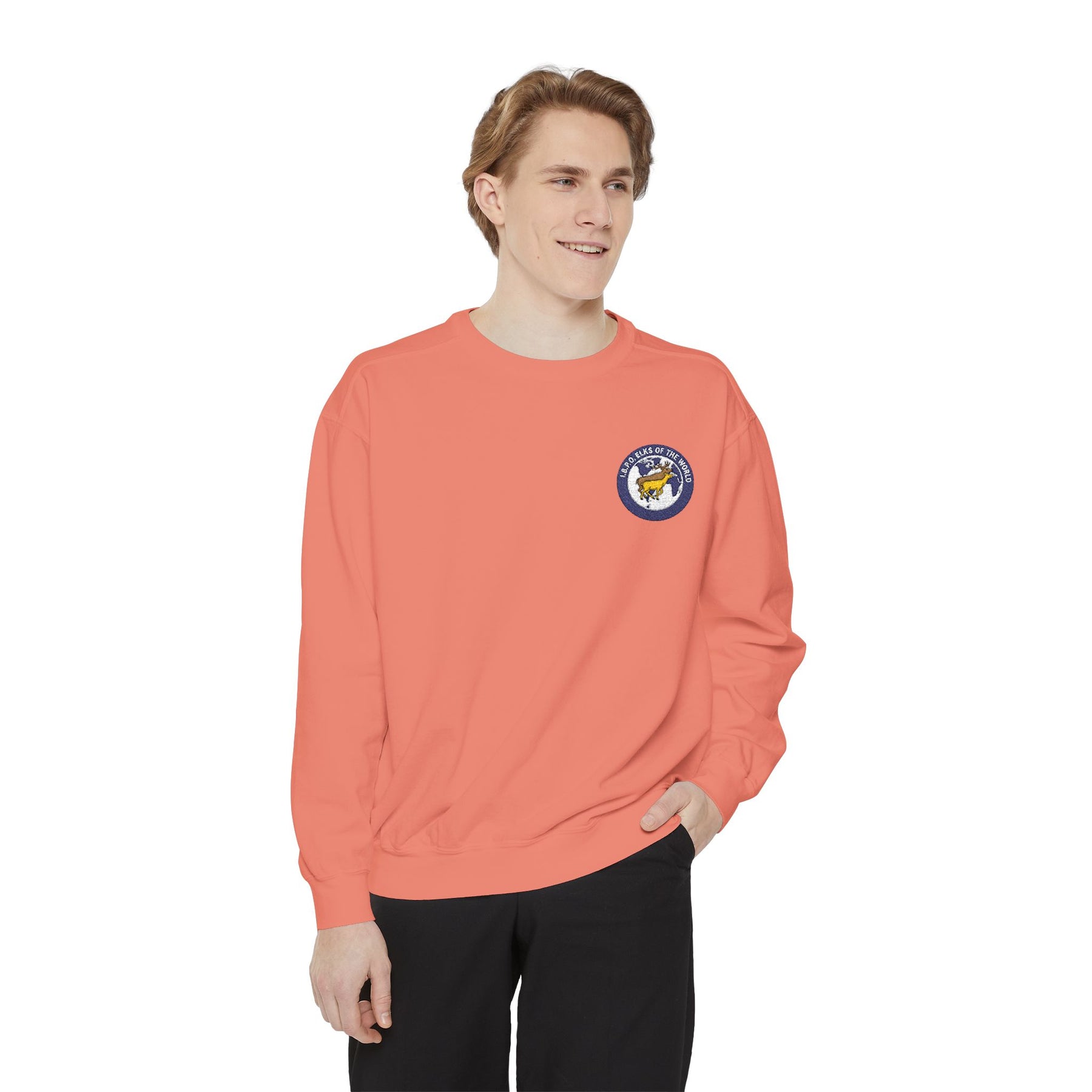 Elks of the World Sweatshirt - Embroidered Elk emblem - Bricks Masons