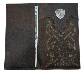 Custom Ariat Widows Sons Premium Shield Long Wallet Brown