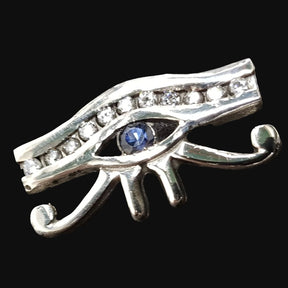 Egyptian Horus Eye Pendant, Silver and Stones, 3 x 2 cm, 7 g, Art. 608 - Bricks Masons