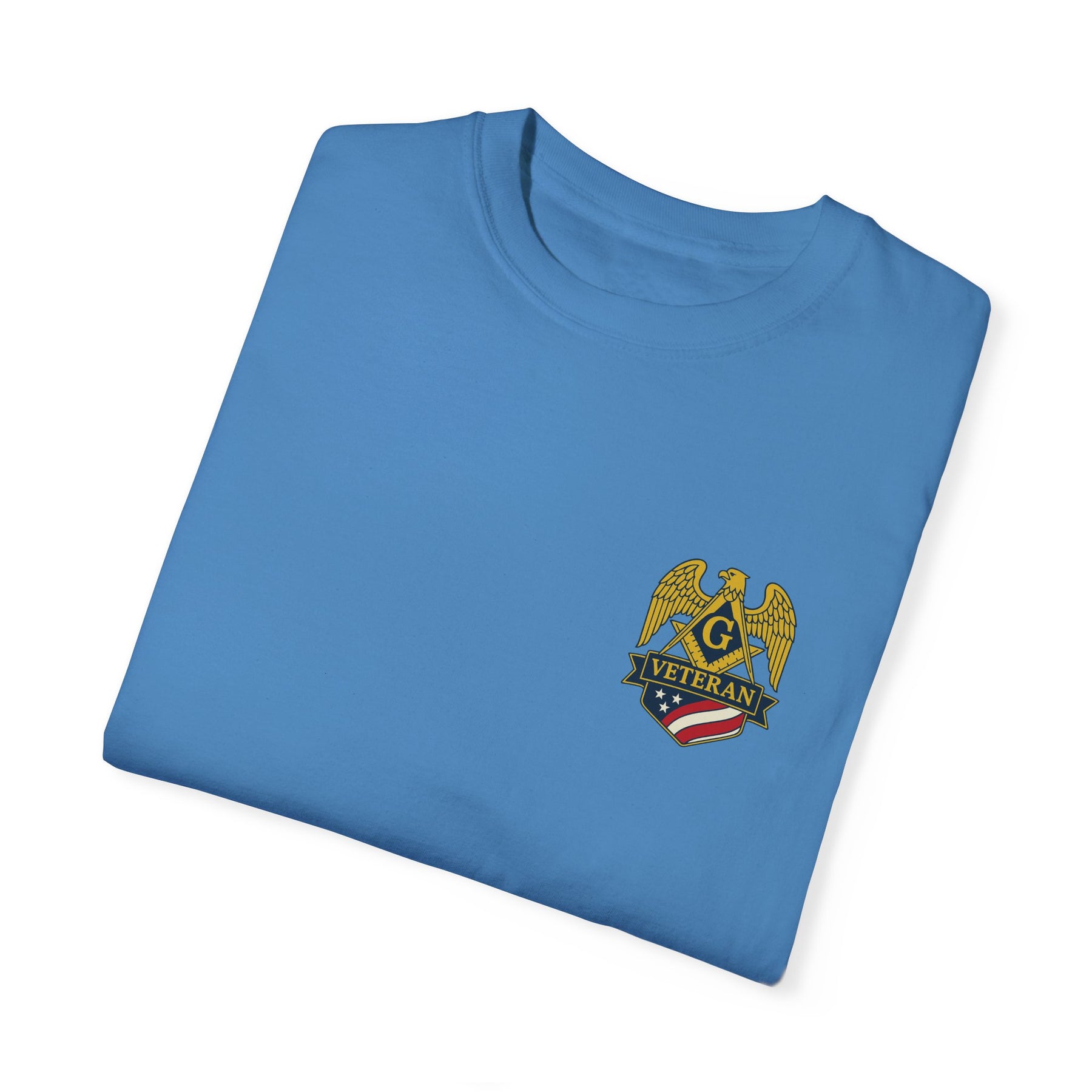 Master Mason Blue Lodge T-Shirt - Veteran Mason Garment-Dyed Tee - Bricks Masons