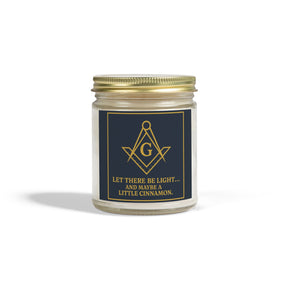Master Mason Blue Lodge Candle - Let There Be Light Scented Coconut Apricot Wax - Bricks Masons