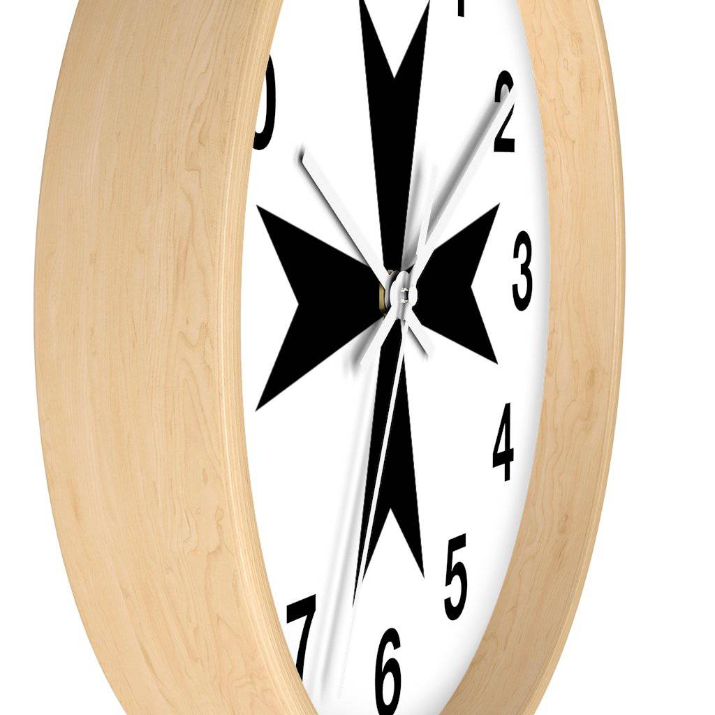 Order Of Malta Commandery Clock - Wooden Frame