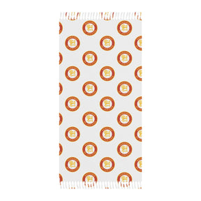 Heroines of Jericho Towel - White Polyester With Knotted Tassels Beach Cloth - Bricks Masons