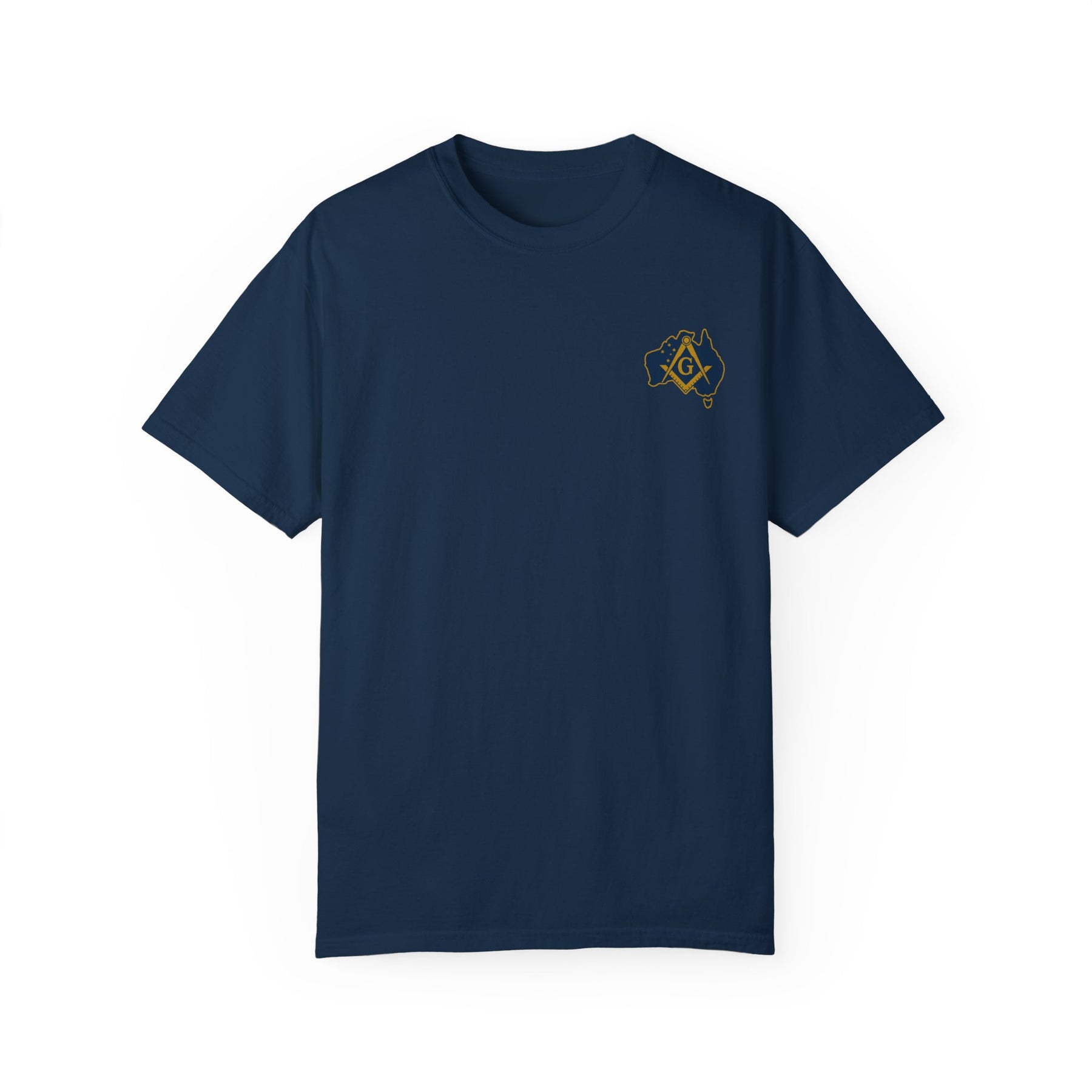 Master Mason Blue Lodge Australia Jurisdiction T-Shirt - Mason Garment-Dyed Tee - Bricks Masons