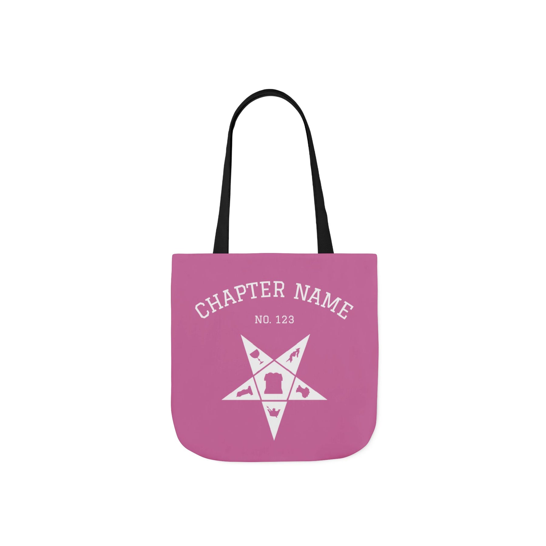 OES Tote Bag - Pink Polyester Custsomizable - Bricks Masons