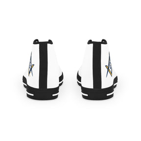 Master Mason Blue Lodge Australia Jurisdiction Sneaker - High Top Black & White S&C G - Bricks Masons