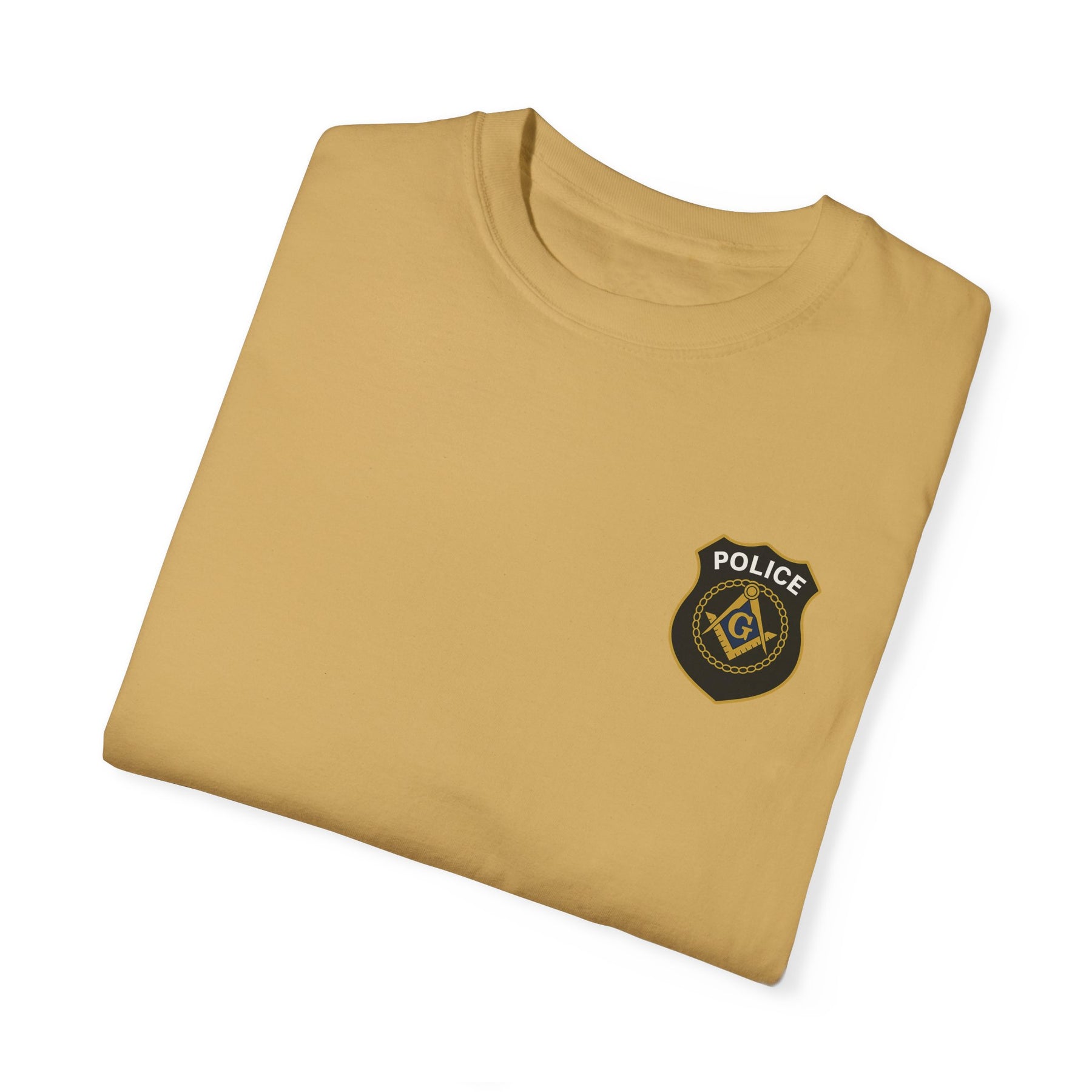 Master Mason Blue Lodge T-Shirt - Police Mason Garment-Dyed Tee - Bricks Masons