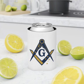 Master Mason Blue Lodge Australia Jurisdiction Can Cooler - S&C G Australia Flag - Bricks Masons