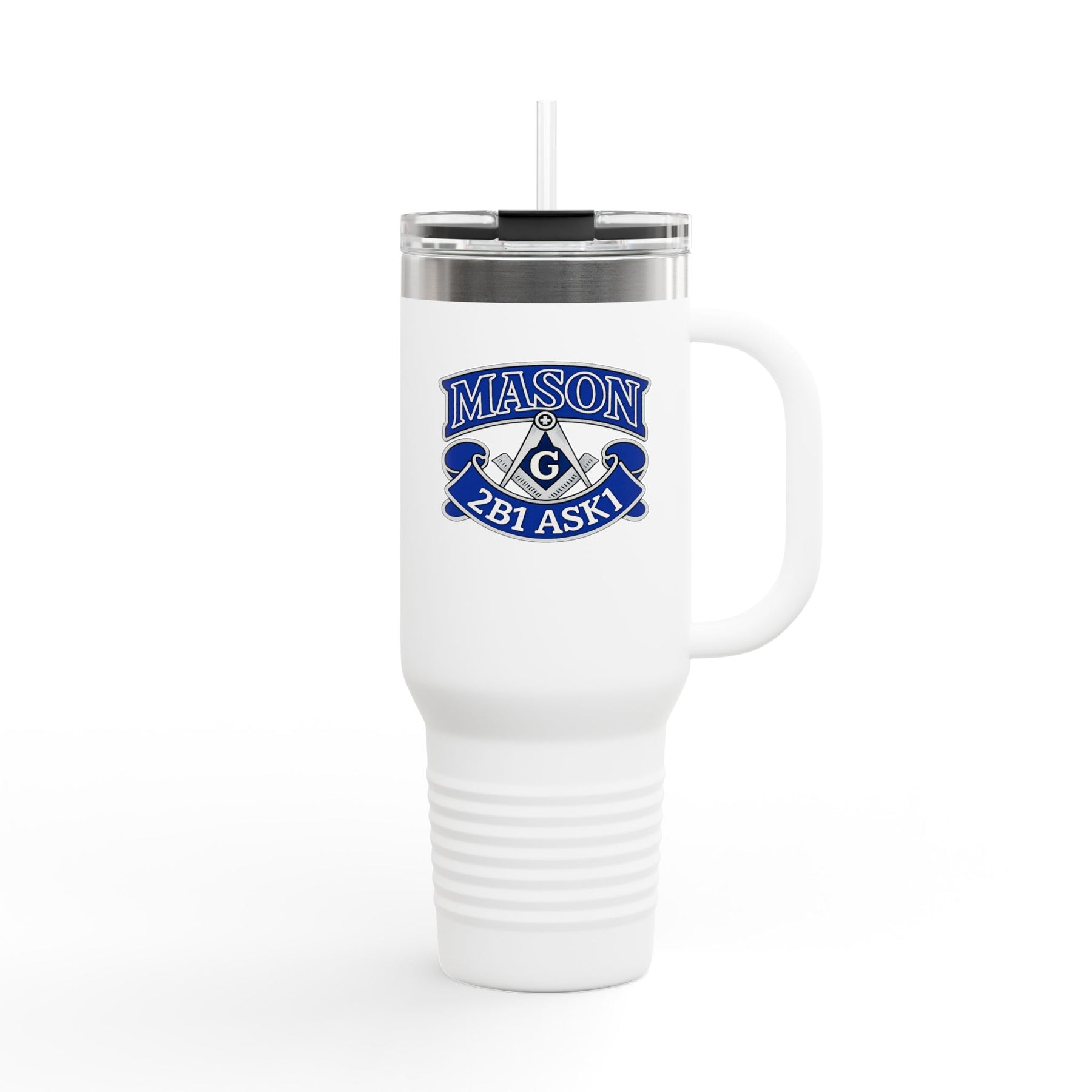 Master Mason Blue Lodge Ringneck Tumbler - 2B1 ASK1 mit Winkelmaß und Zirkel G