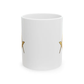 Master Mason Blue Lodge Mug - White with Gold Square & Compasses G