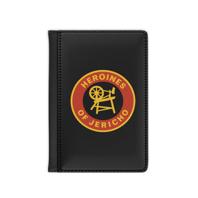 Heroines of Jericho Passport Cover - Black PU Leather With Inner Compartments - Bricks Masons