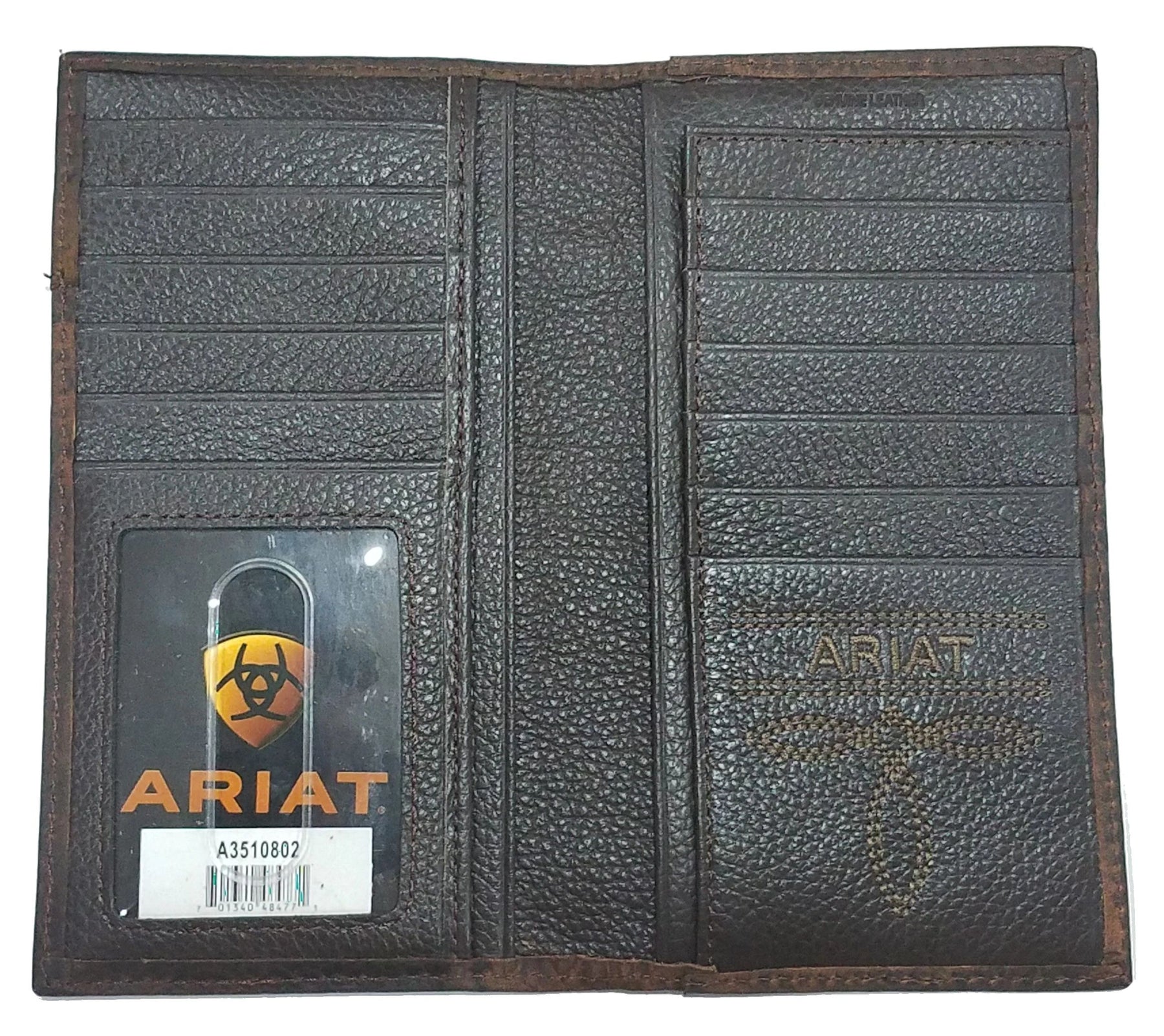 Custom Ariat Widows Sons Premium Shield Long Wallet Brown