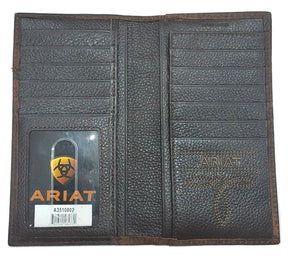 Custom Ariat Widows Sons Premium Shield Long Wallet Brown