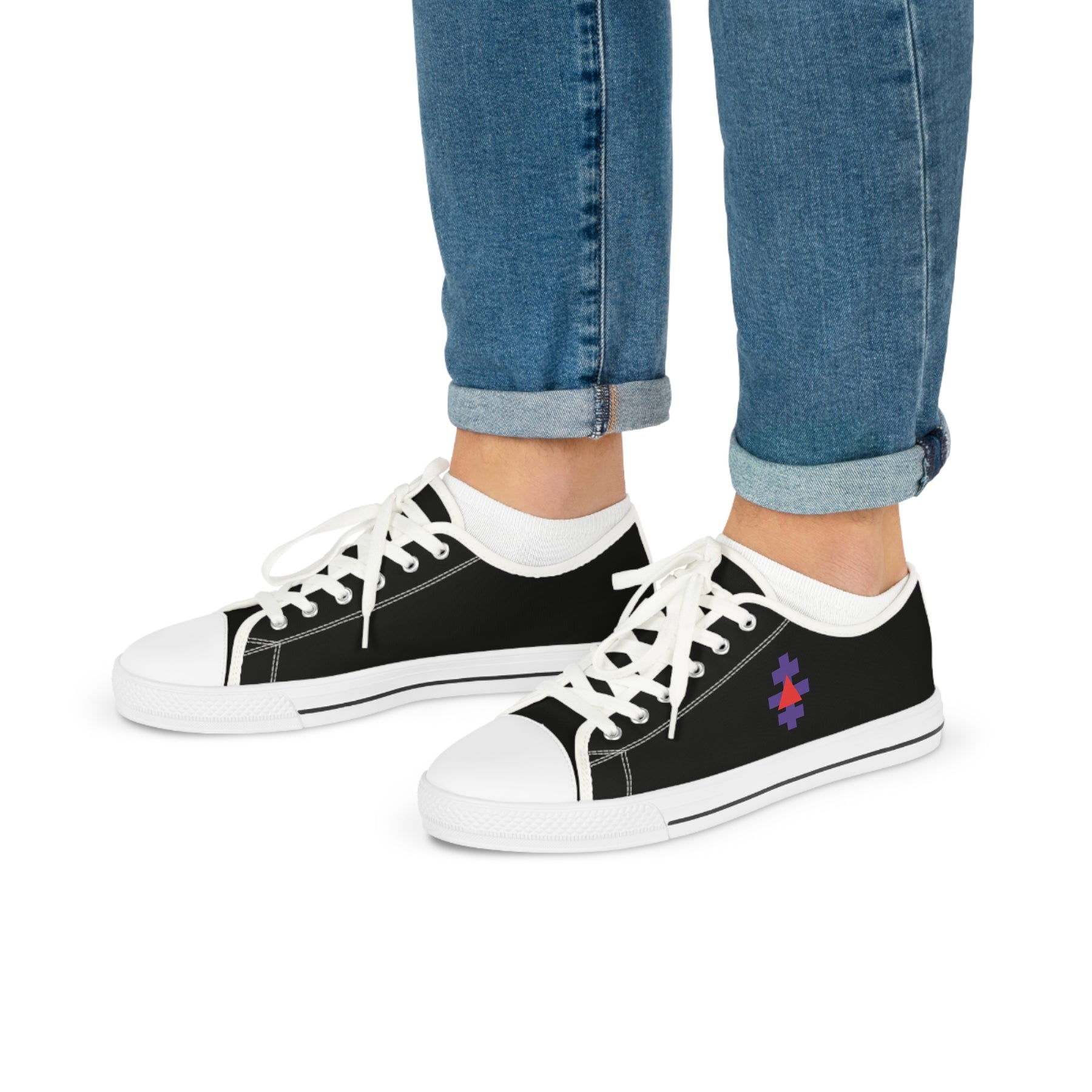 Knight Templar Priests Sneaker - Low Top Sneaker Black & White - Bricks Masons