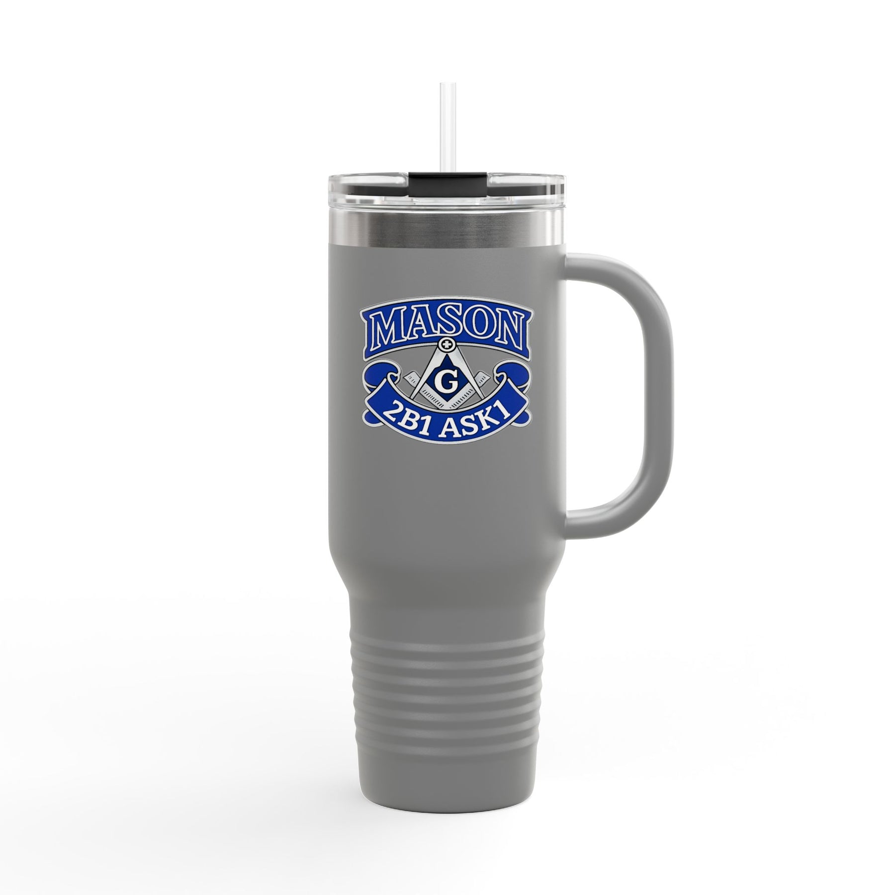 Master Mason Blue Lodge Ringneck Tumbler - 2B1 ASK1 mit Winkelmaß und Zirkel G