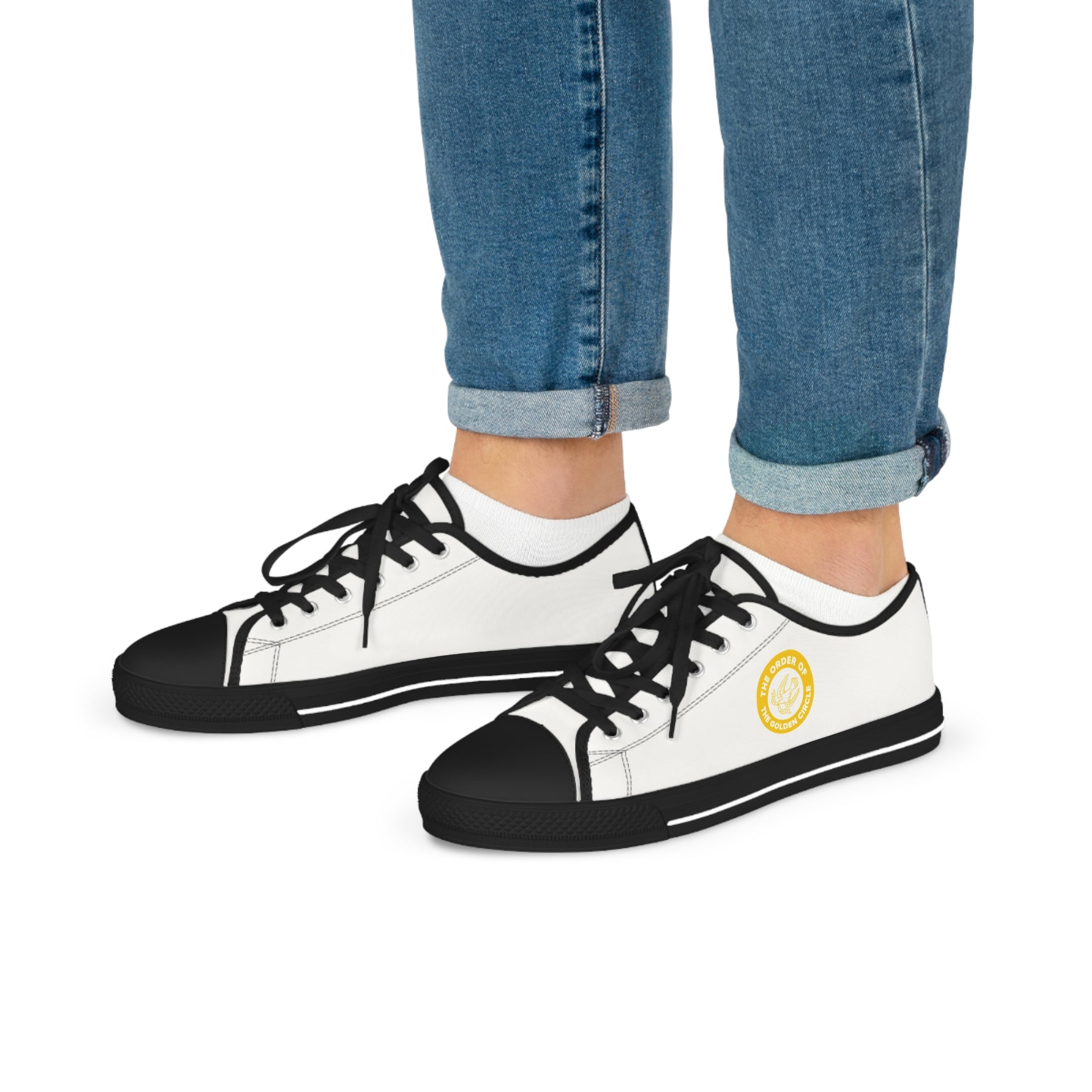 Order of the Golden Circle Sneaker - Low Top Sneaker Black & White - Bricks Masons