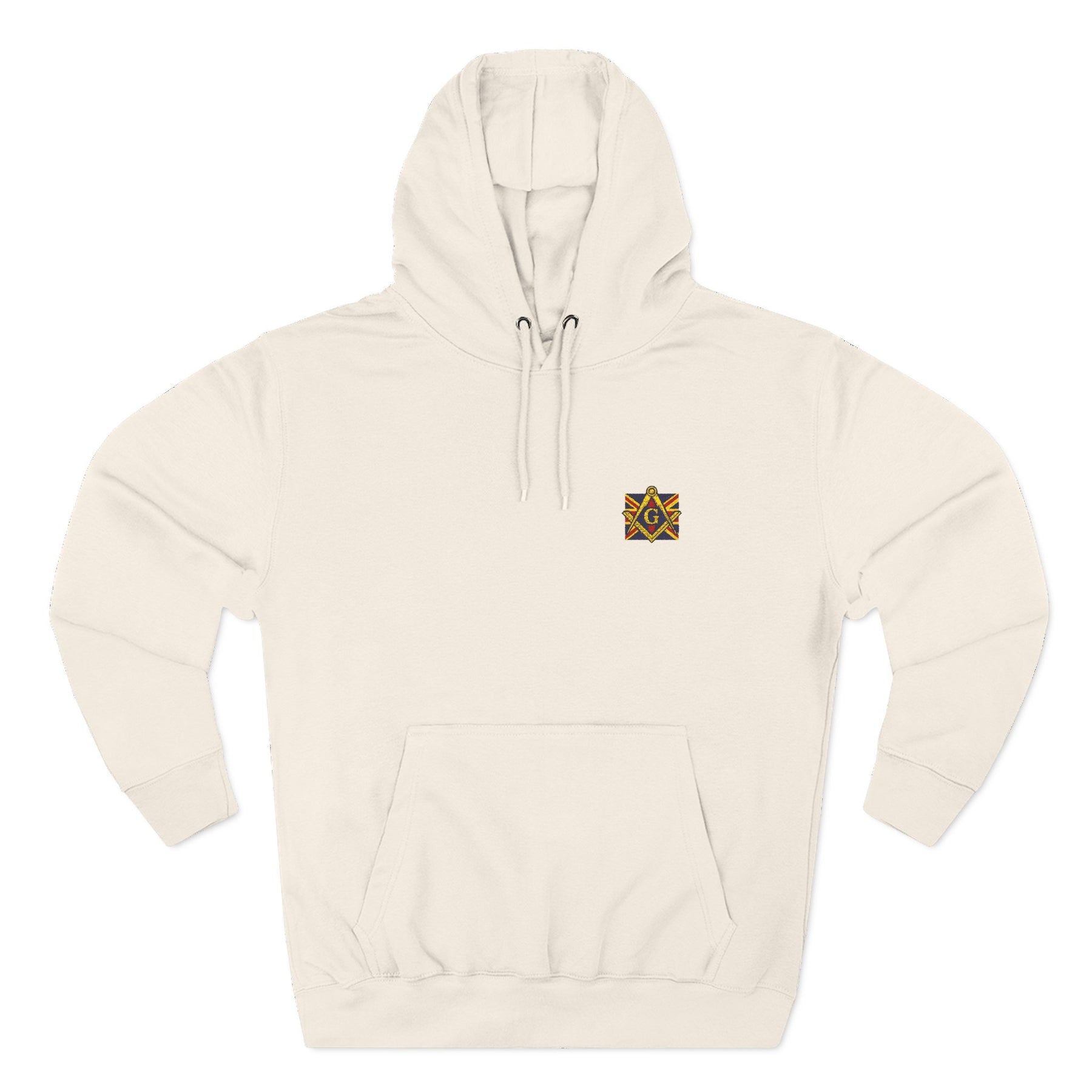 Master Mason Blue Lodge Hoodie - Three-Panel Fleece Signature Chest Stitch - Bricks Masons