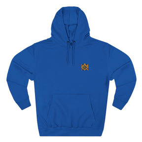 Master Mason Blue Lodge Hoodie - Three-Panel Fleece Signature Chest Stitch - Bricks Masons