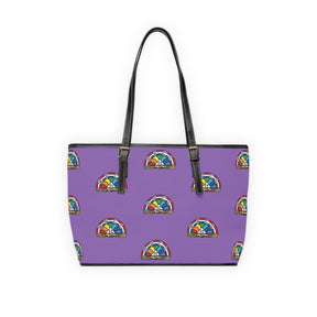 International Order of The Rainbow For Girls Handbag - Purple PU Leather - Bricks Masons