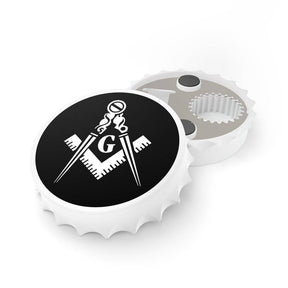 Master Mason Blue Lodge Bottle Opener - Black Square & Compass G