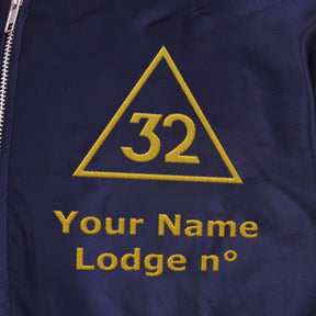 32nd Degree Scottish Rite Jacket - Blue Color With Gold Embroidery - Bricks Masons