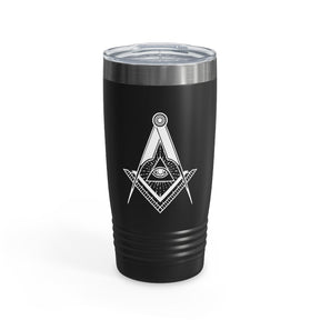 Master Mason Blue Lodge Ringneck Tumbler - Square & Compass All Seeing Eye