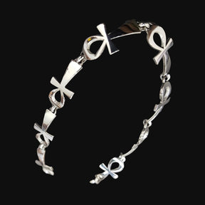 Ankh Cross of Life Bracelet in Silver 3 x 1 cm 16 g Art 831 - Bricks Masons