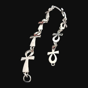 Ankh Cross of Life Bracelet in Silver 3 x 1 cm 16 g Art 831 - Bricks Masons